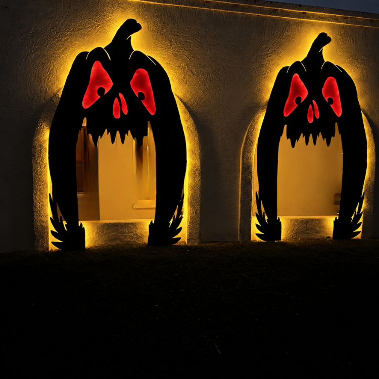 Customer build: Giant Jack-o'-Lantern Archway