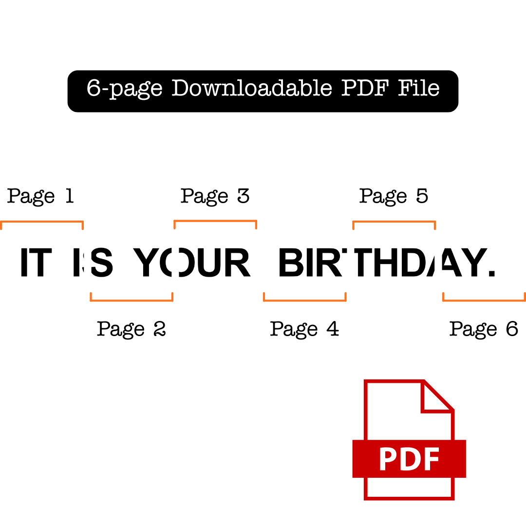 IT IS YOUR BIRTDAY. Printable Sign