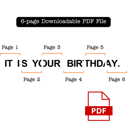 IT IS YOUR BIRTDAY. Printable Sign
